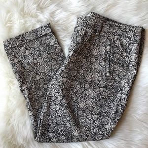 LOFT Floral Cropped Jeans